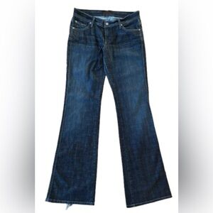 James Cured by Seun dk wsh low rise flare jeans SZ 28  70’s retro